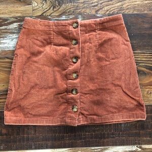 Forever 21 Button Up Corduroy Skirt